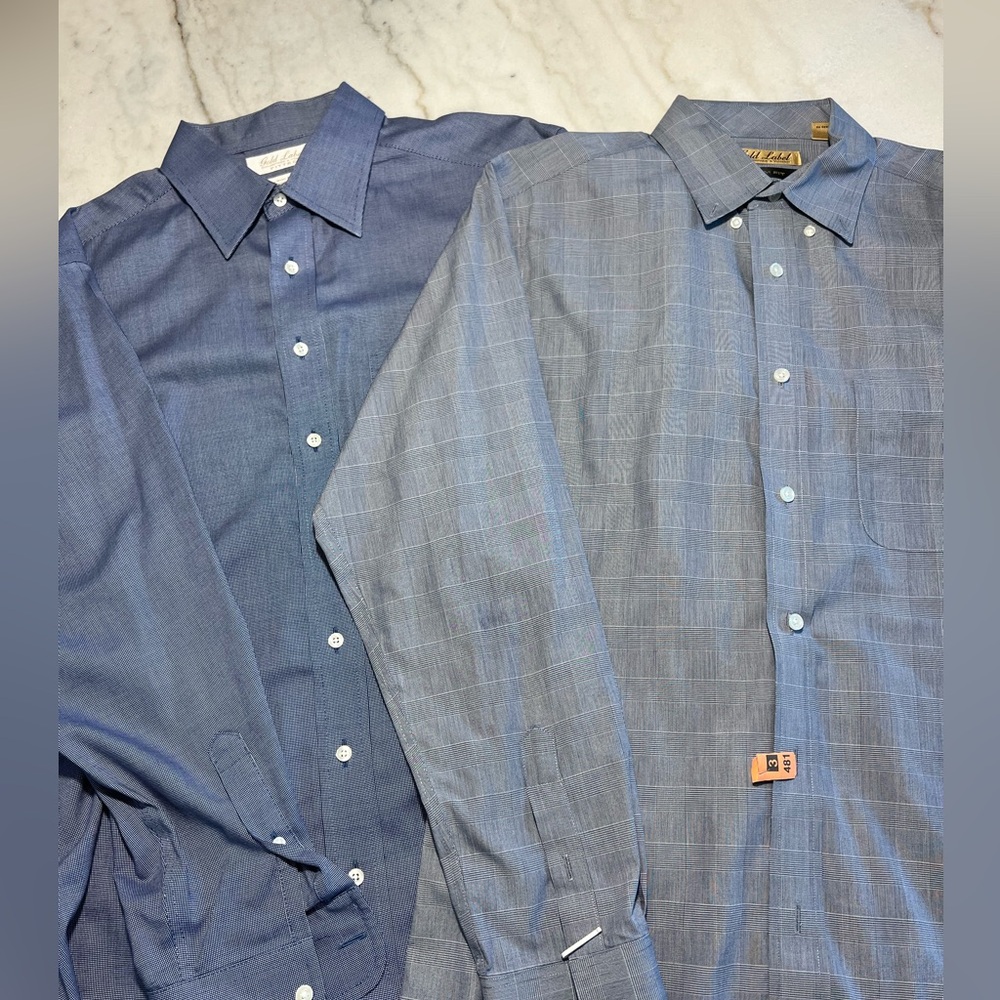 Gold Label Roundtree & Yorke men’s button down Large SET OF 2